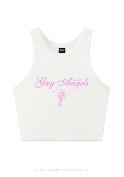 Gay Angels Pride Y2K Crop Tank Top Cherrykitten