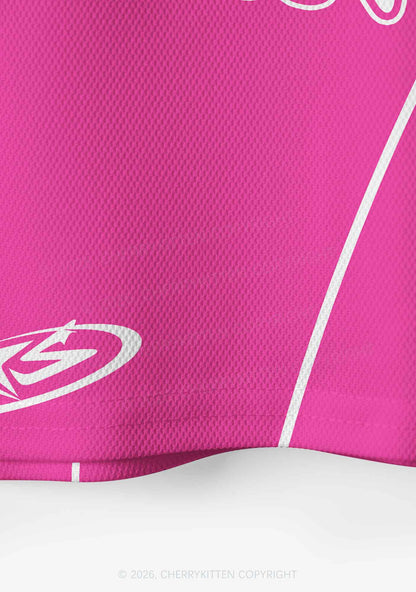 Literally Just A Lesbian Pride Y2K Crop Sport Jersey Shirts Cherrykitten