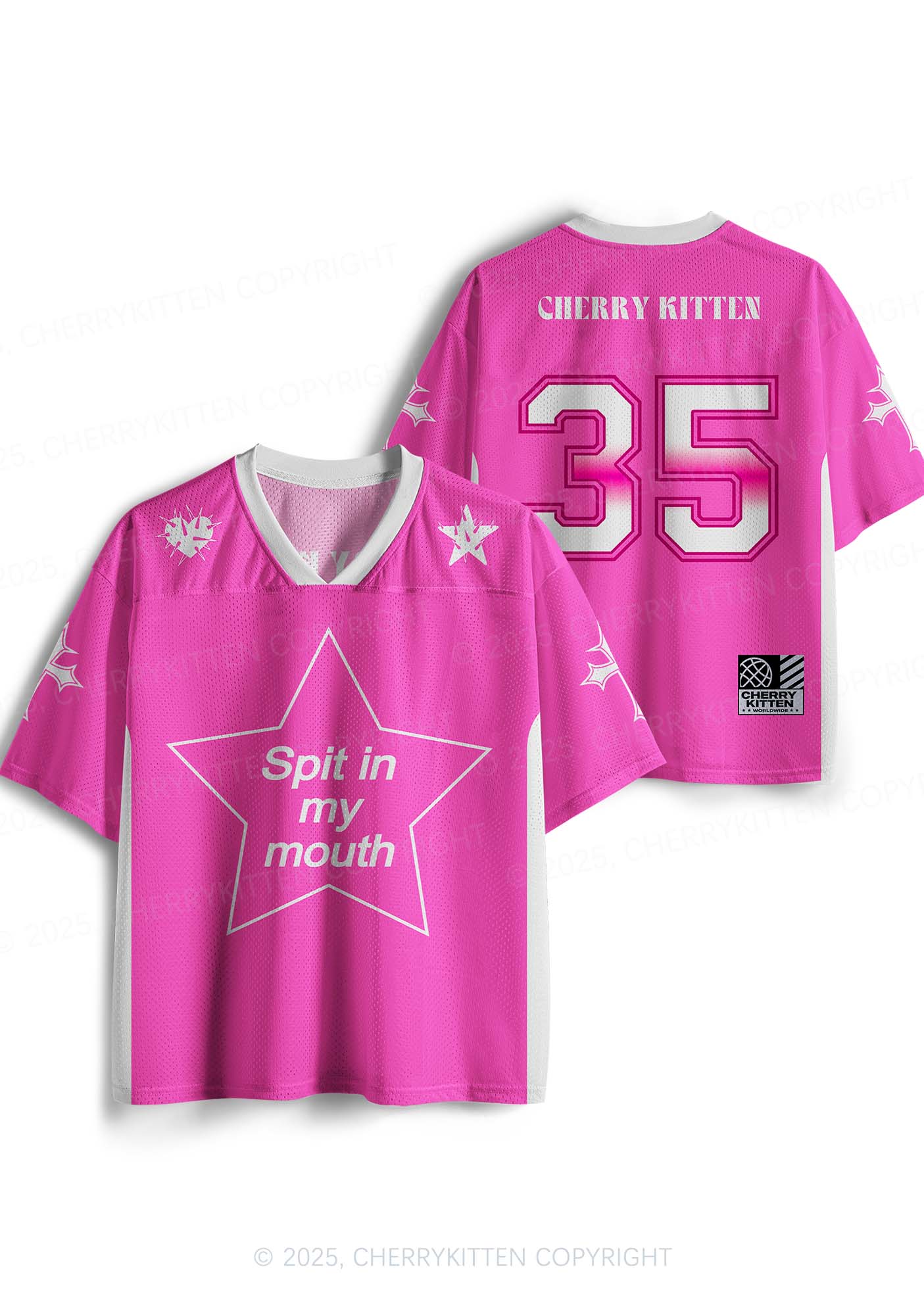Custom Pink Spit In My Mouth Y2K Sport Jersey Shirts Cherrykitten
