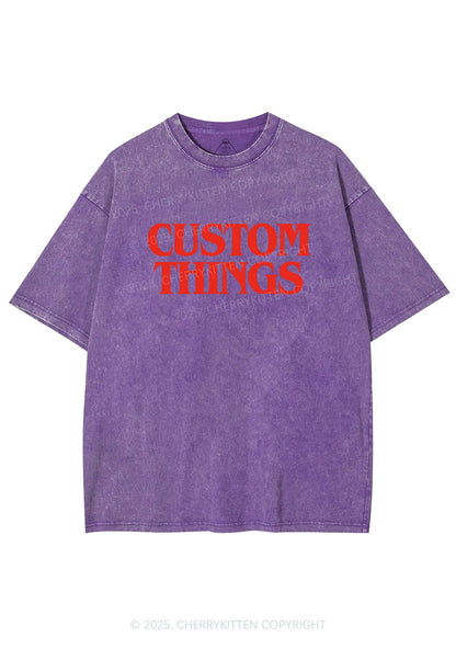 Custom Things Y2K Shirts Washed Tee Cherrykitten