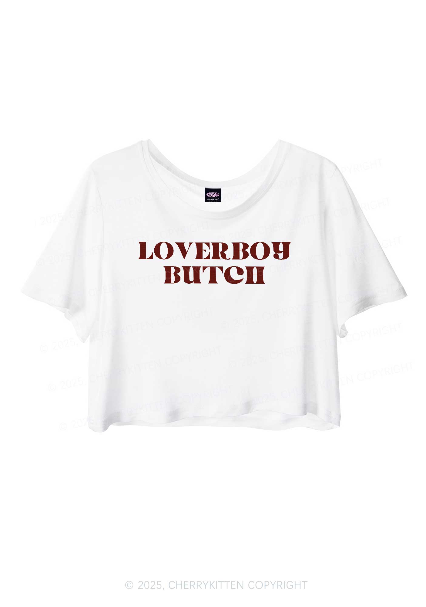 Loverboy Butch Pride Y2K Sheer Crop Tee Cherrykitten