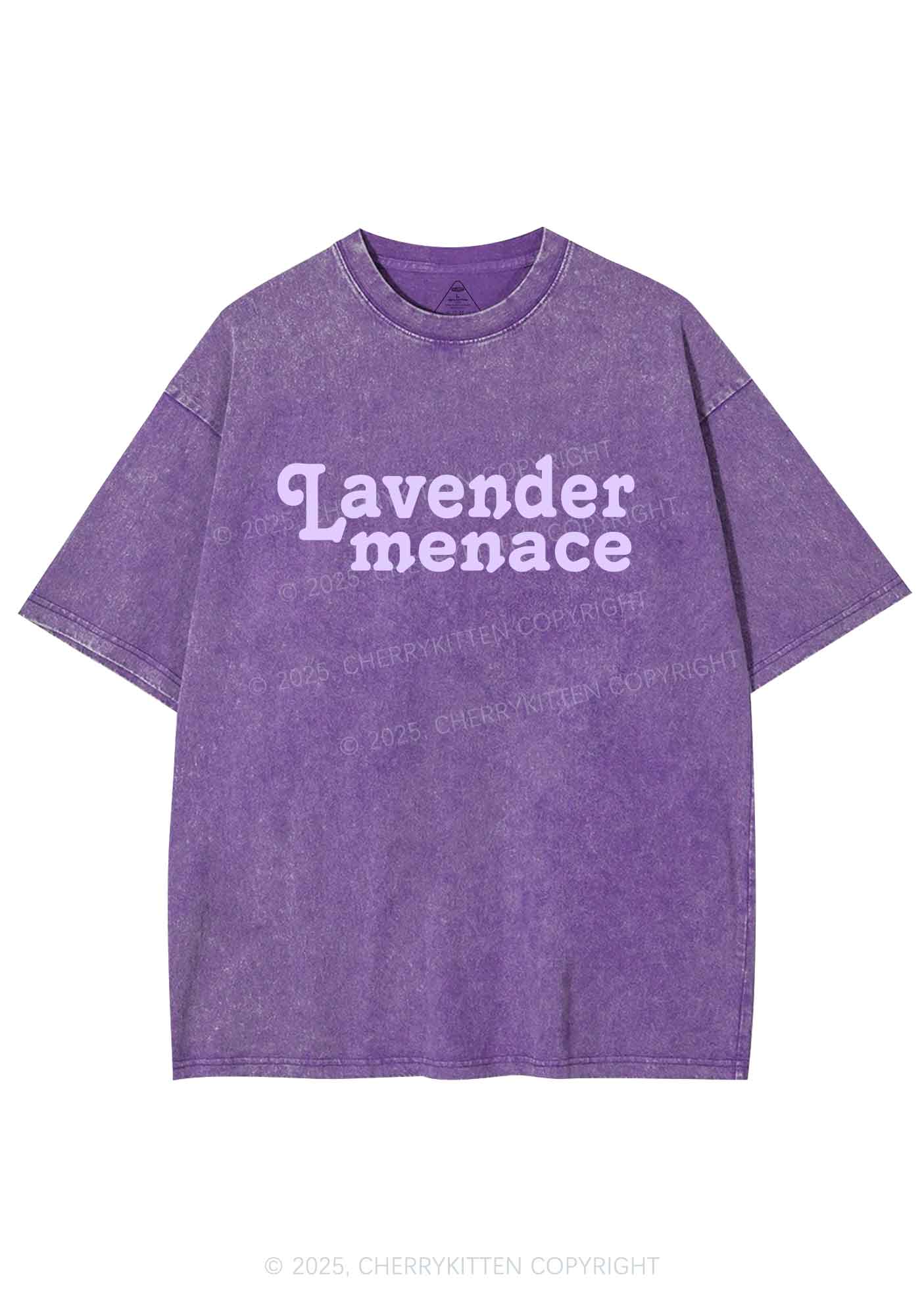 Lavender Menace Y2K Shirts Washed Tee Cherrykitten
