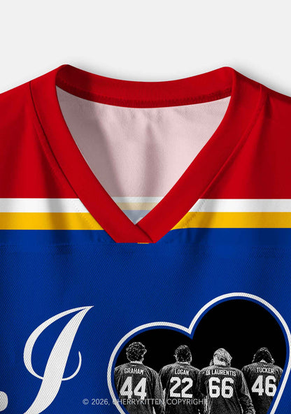 I Love Four Hockey Boys JL Y2K Crop Sport Jersey Shirts Cherrykitten