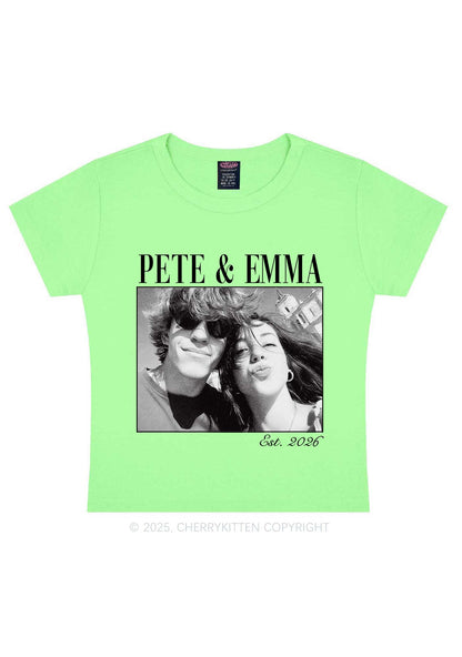 Custom Lover Photo Y2K Baby Tee Cherrykitten