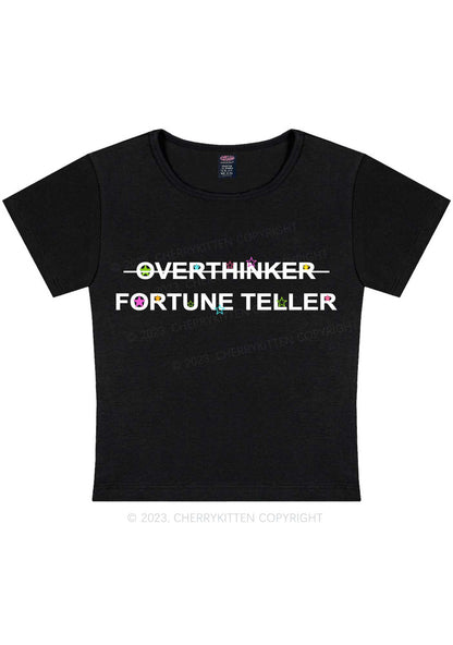 Overthinker Fortune Teller Y2K Baby Tee Cherrykitten