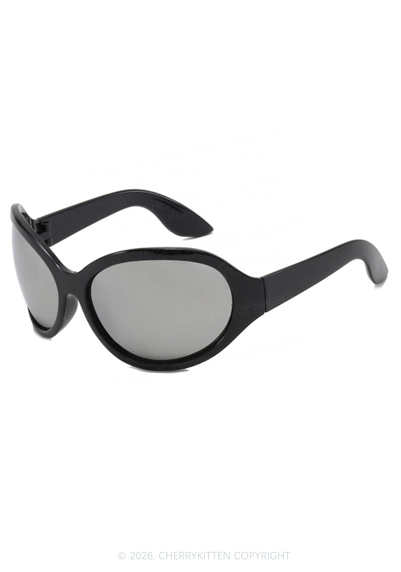 Y2K Large Framed Curved Sunglasses Cherrykitten