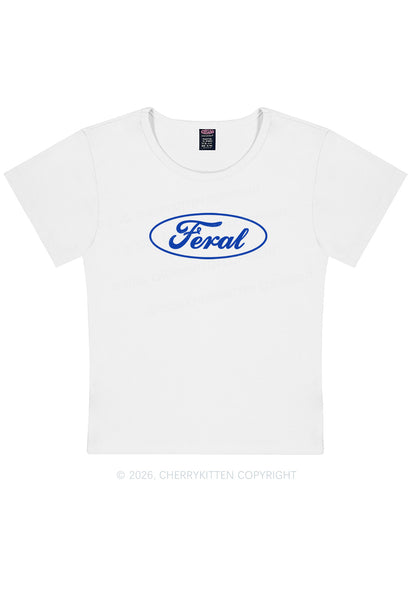 Blue Feral Y2K Baby Tee Cherrykitten