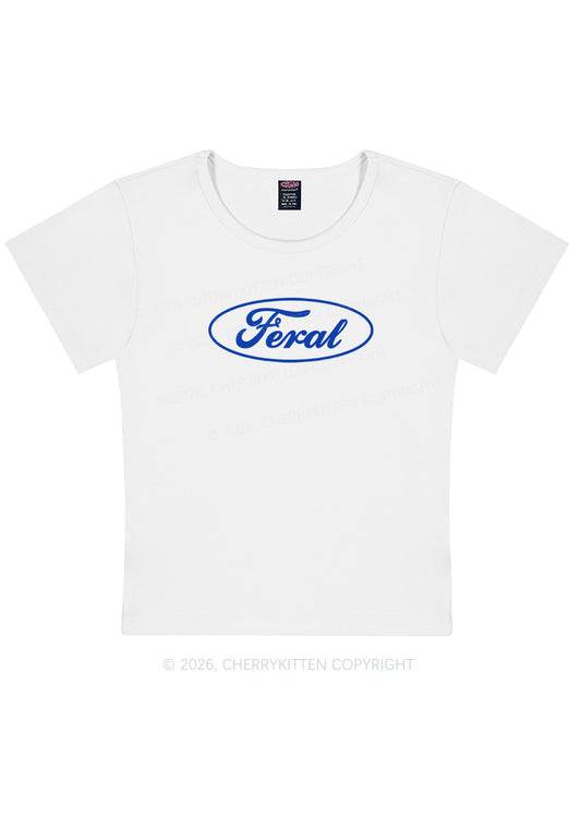 Blue Feral Y2K Baby Tee Cherrykitten