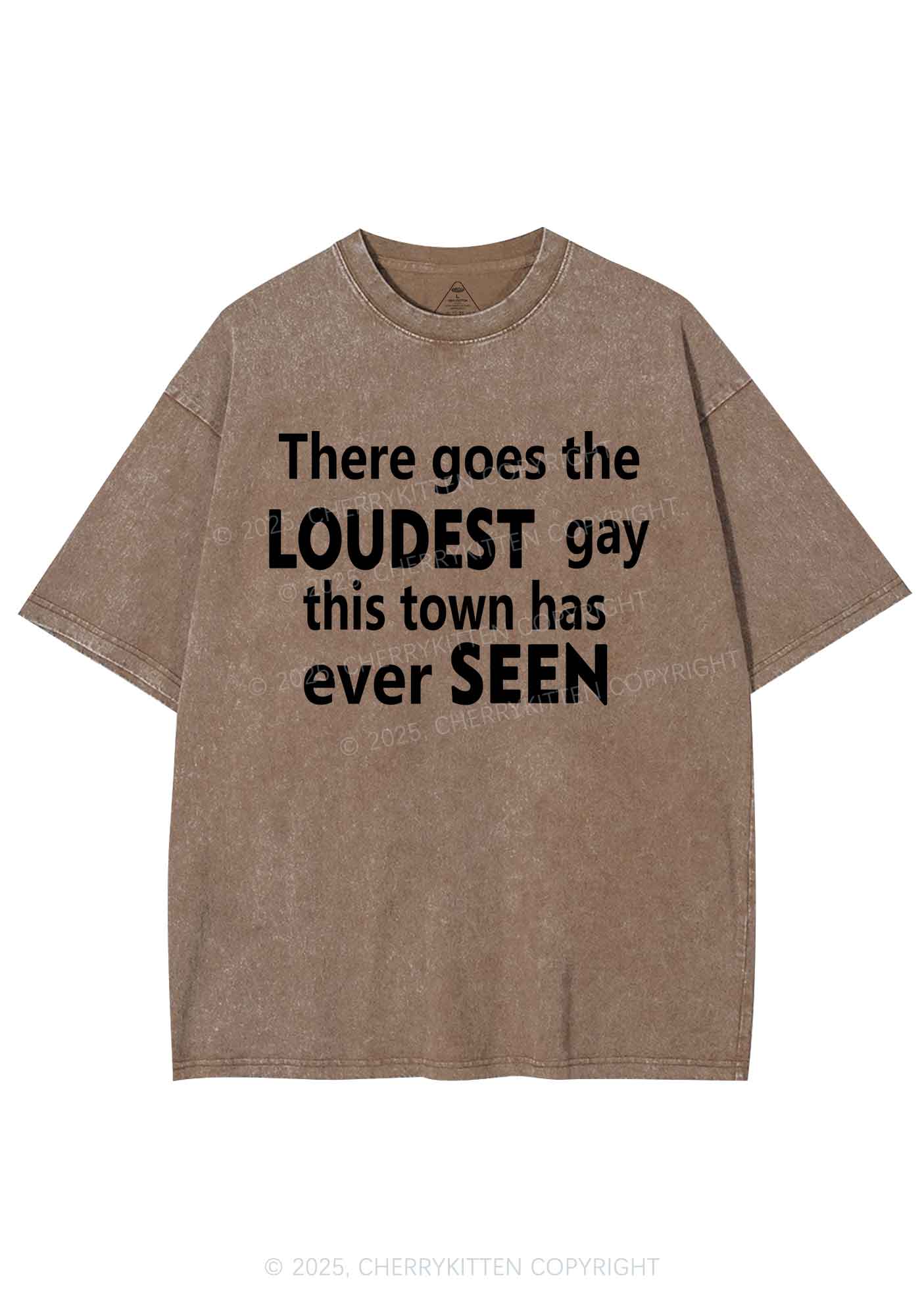 The Loudest Gay Y2K Shirts Washed Tee Cherrykitten
