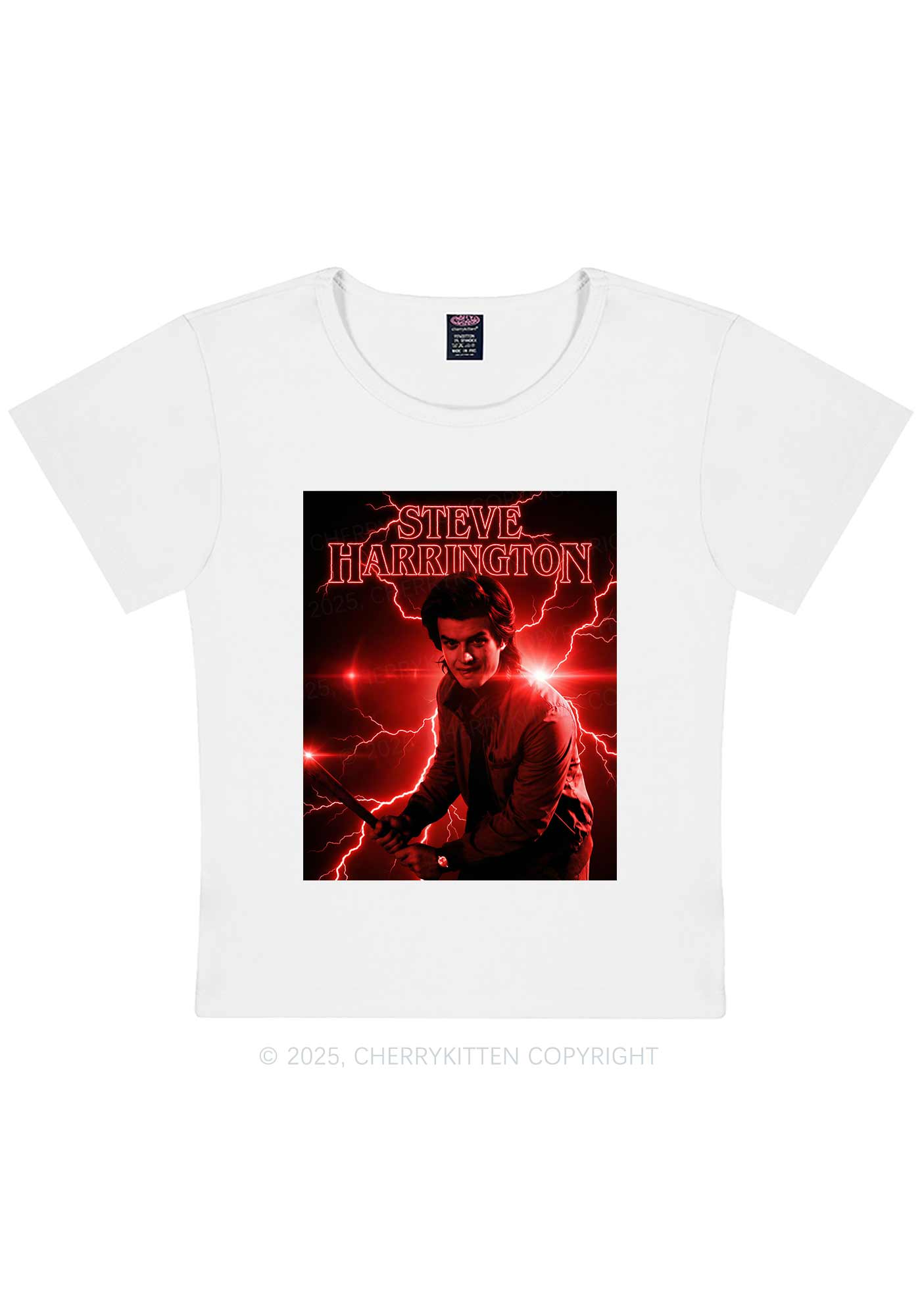 SH Red Lightning Y2K Baby Tee Cherrykitten