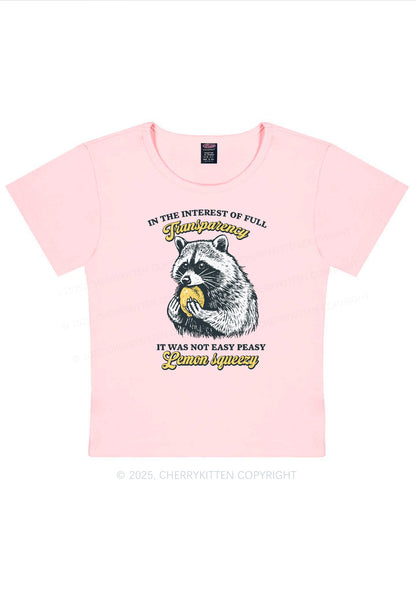 Transparency Lemon Squeezy Y2K Baby Tee Cherrykitten