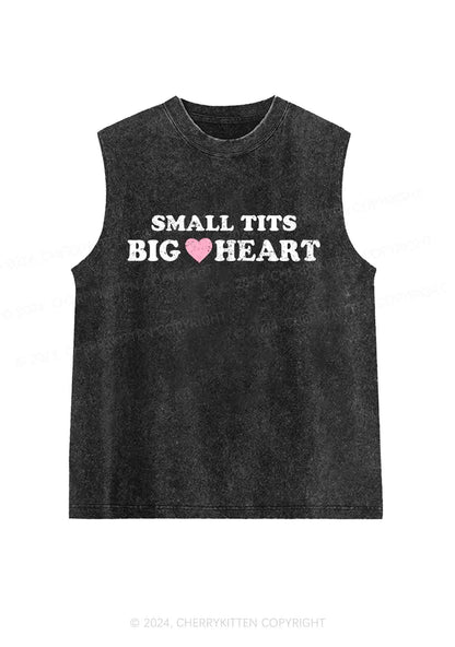 Small But Big Heart Y2K Washed Tank Cherrykitten