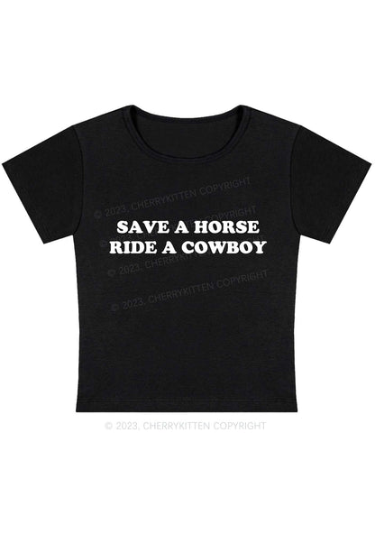 Save A Horse Y2K Baby Tee Cherrykitten