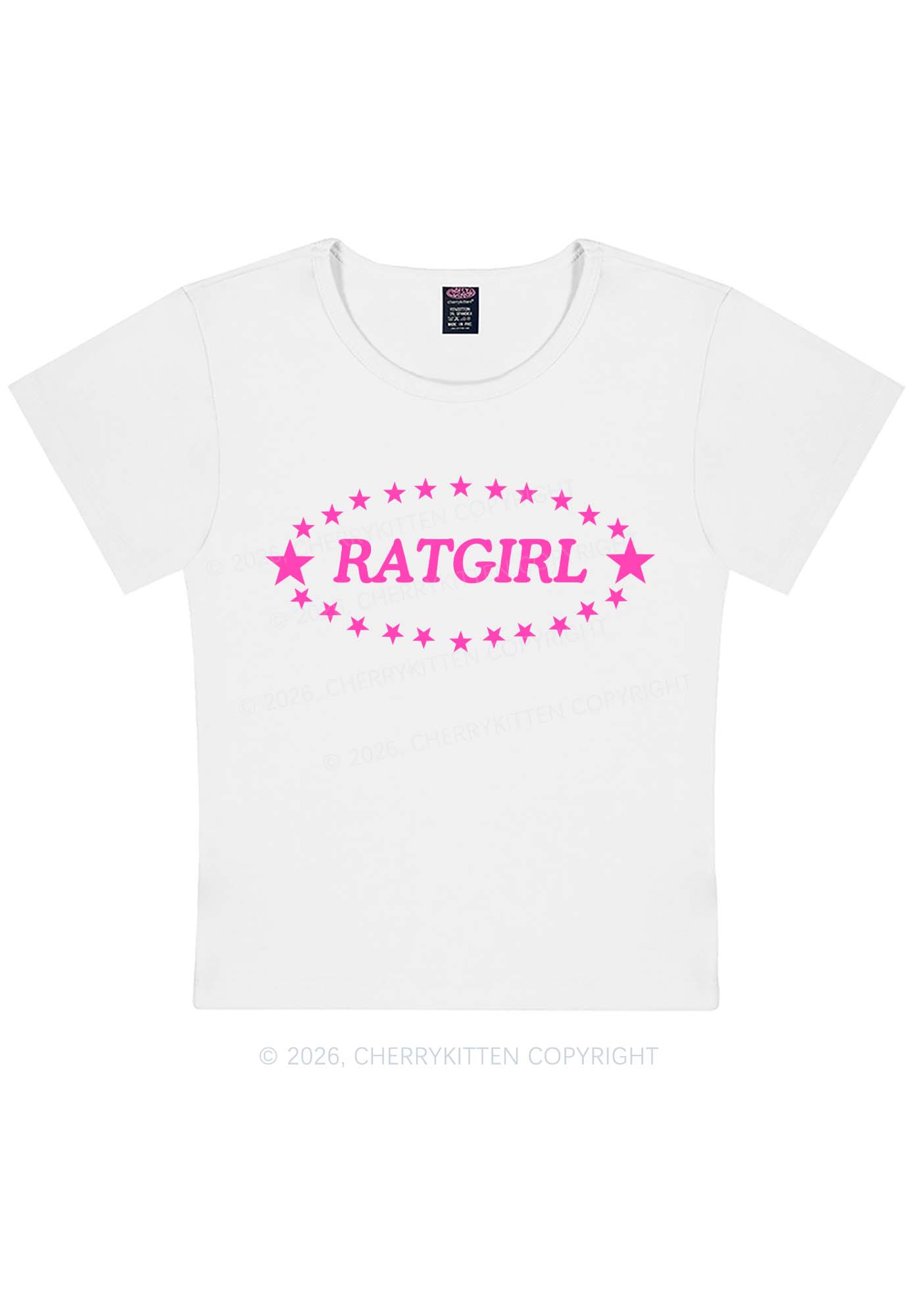Ratgirl Star Y2K Baby Tee Cherrykitten
