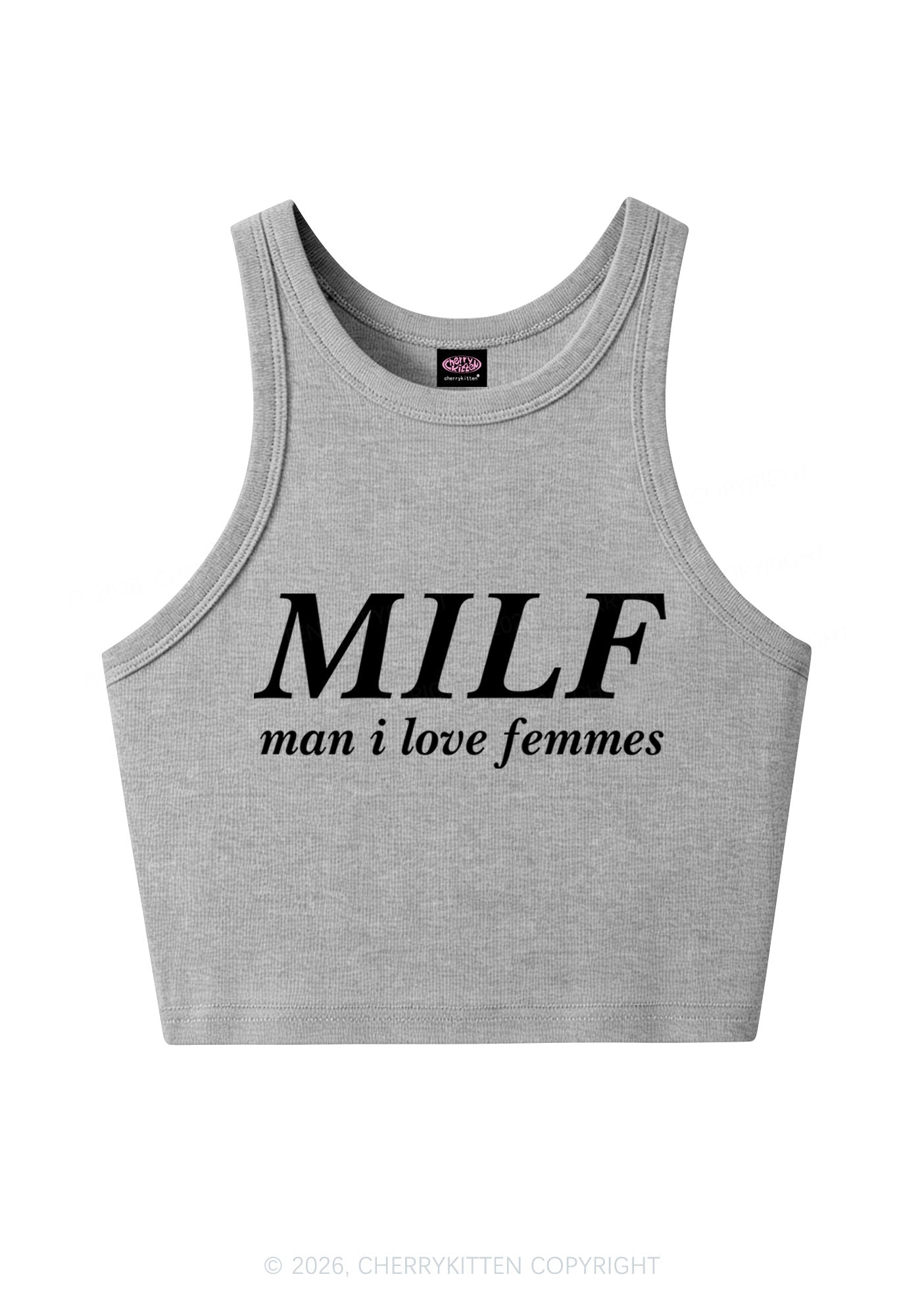 Man I Love Femme Y2K Crop Tank Top Cherrykitten