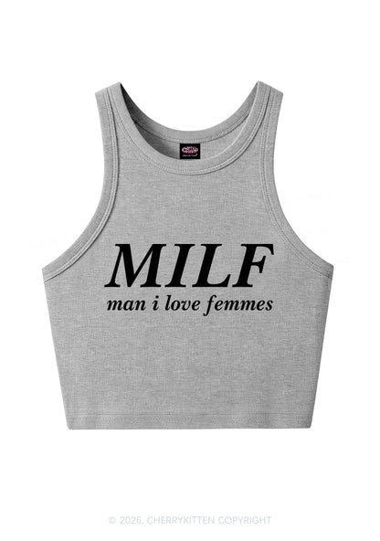 Man I Love Femme Y2K Crop Tank Top Cherrykitten
