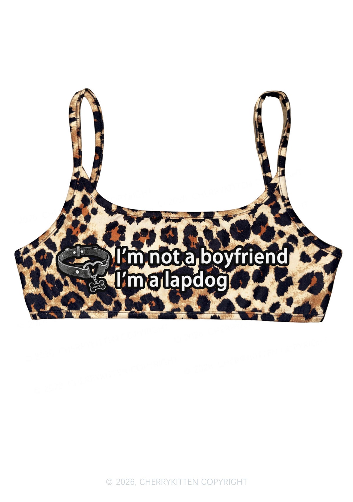 Im Not A BF Im A Lapdog Y2K Super Crop Cami Cherrykitten