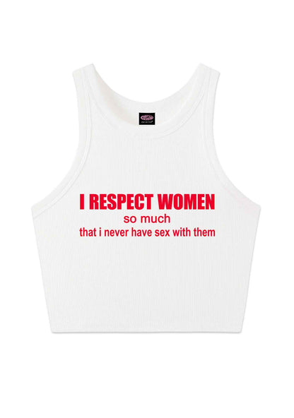 I Respect Women Pride Y2K Crop Tank Top Cherrykitten