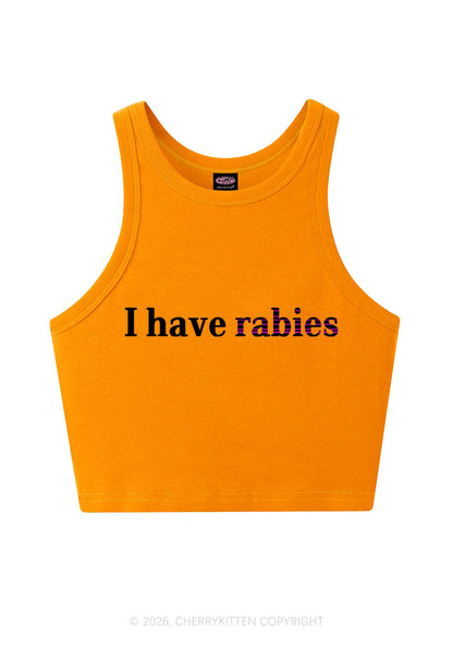 I Have Rabies Y2K Crop Tank Top Cherrykitten