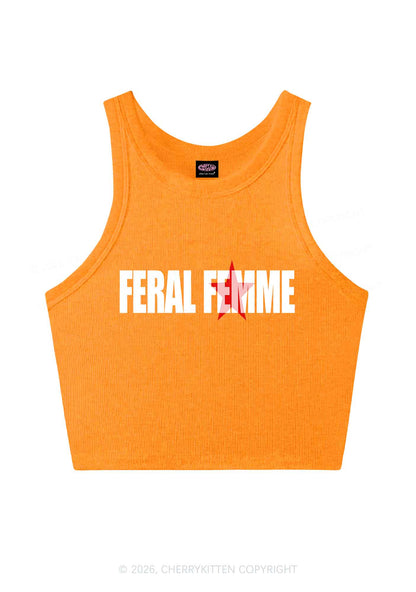 Feral Femme Pride Y2K Crop Tank Top Cherrykitten
