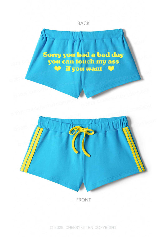 Sorry You Had A Bad Day Y2K Drawstring Mini Shorts Cherrykitten