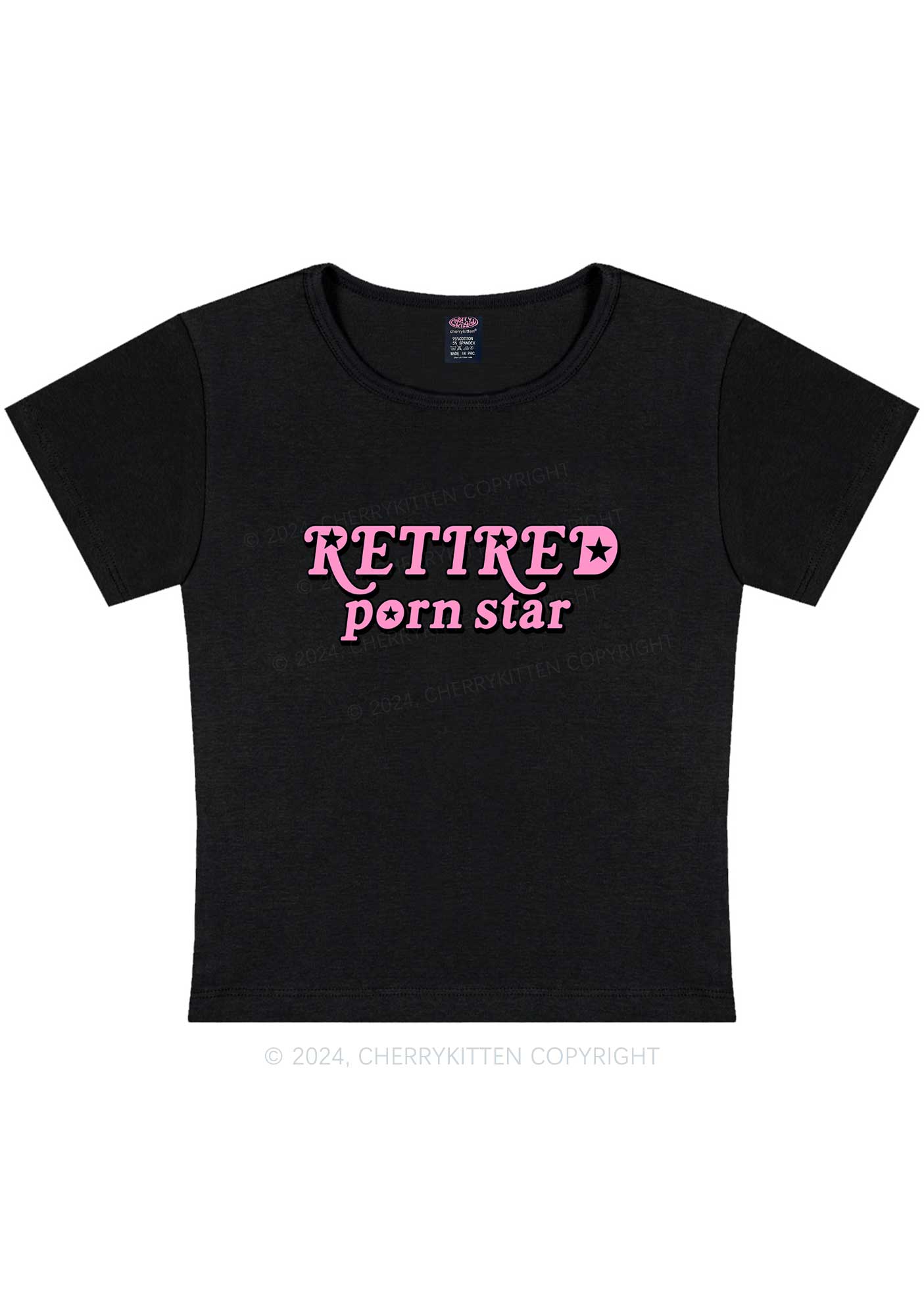 Retired Star Y2K Baby Tee Cherrykitten