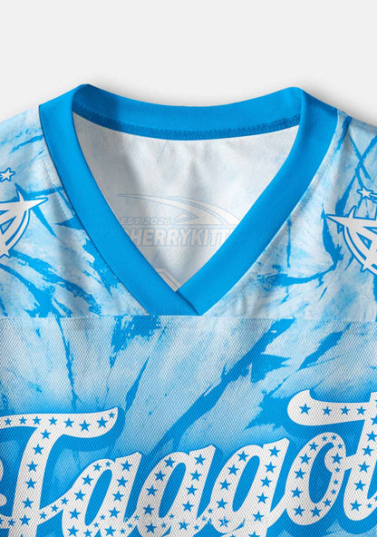 Blue Tie Dye Faggot Pride Y2K Crop Sport Jersey Shirts Cherrykitten