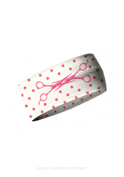 Pink Scissors Pride Y2K Print Headband Cherrykitten