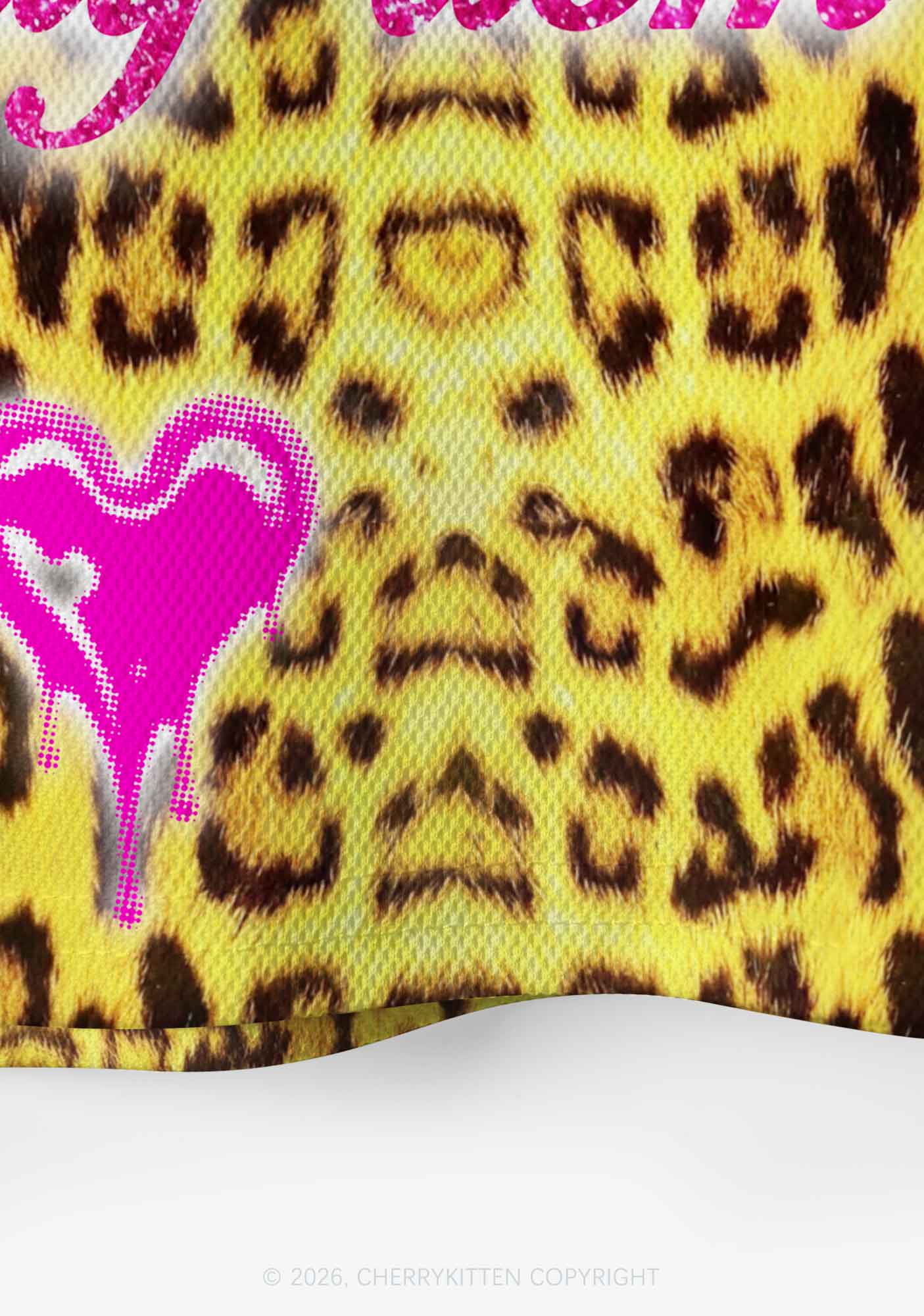 Slxt For Daddy Dom Leopard Y2K Crop Sport Jersey Shirts Cherrykitten