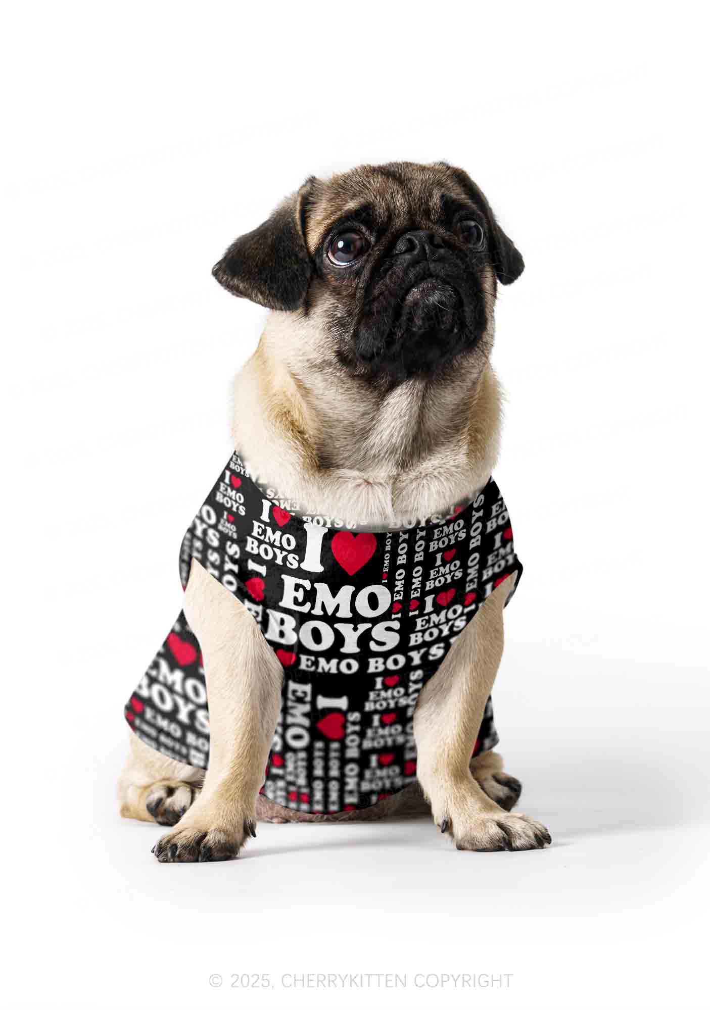 I Love Emo Boys Y2K Pet Tank Top Cherrykitten