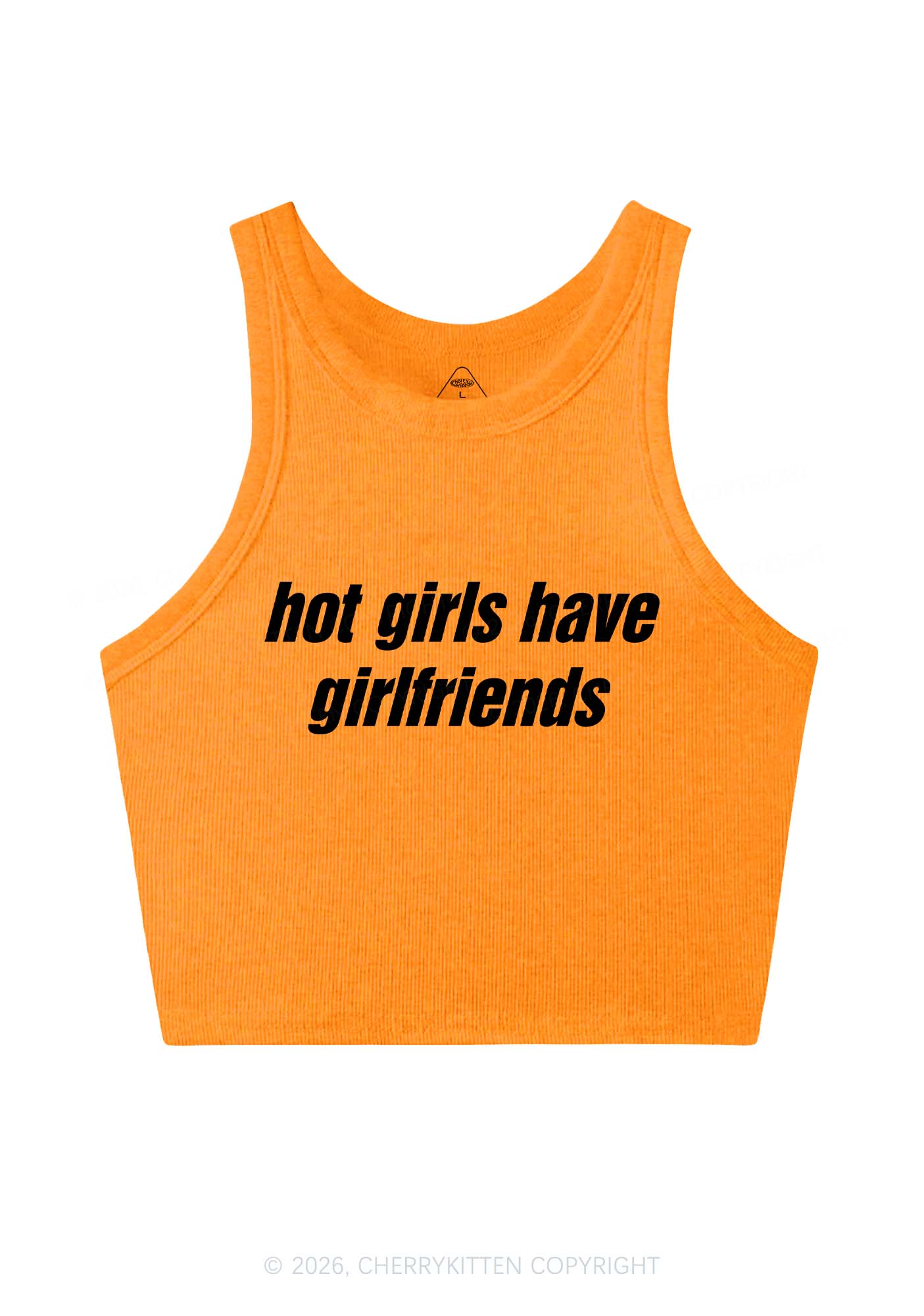 Hot Girls Have Girlfriends Pride Y2K Crop Tank Top Cherrykitten