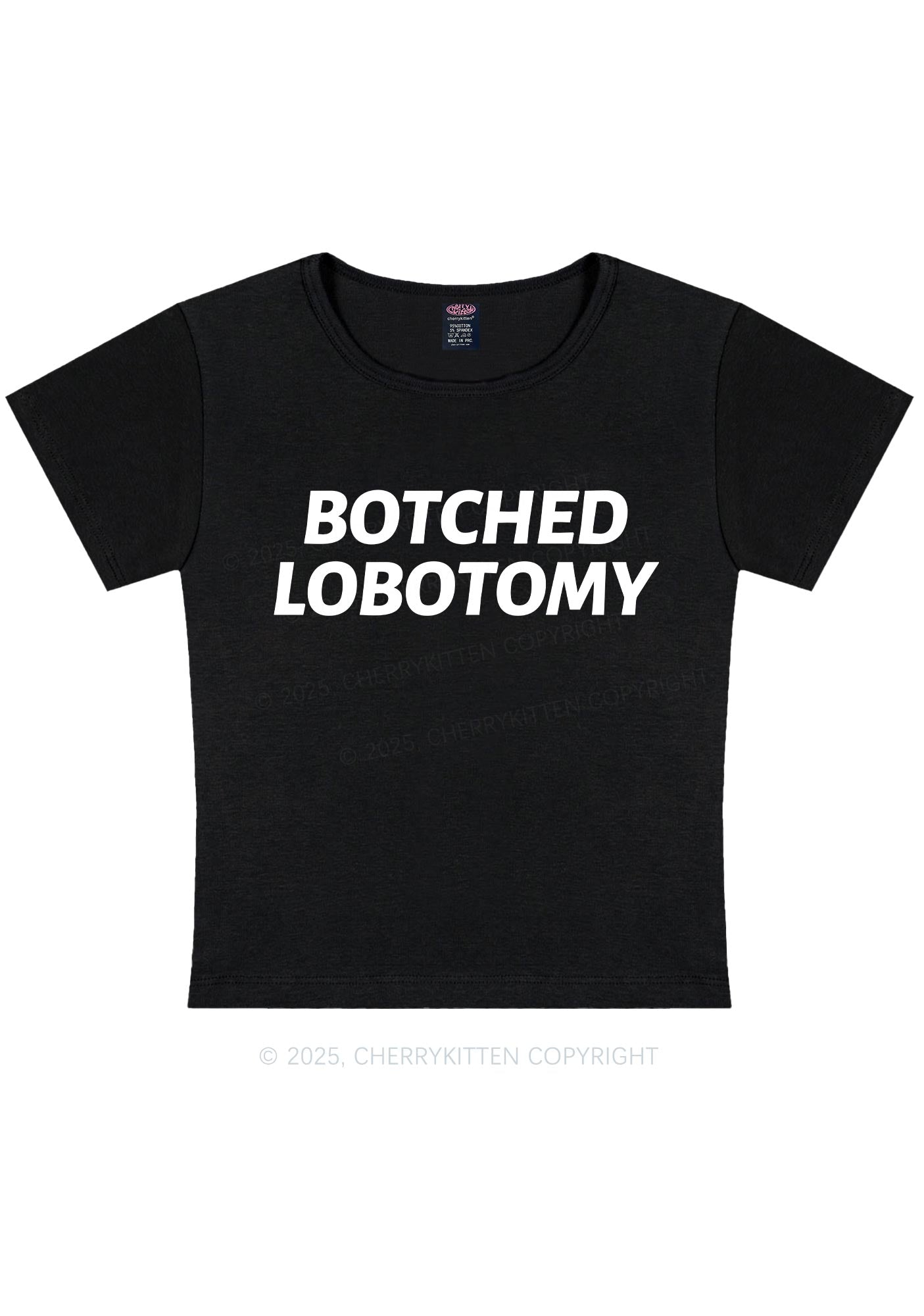 Botched Lobotomy Y2K Baby Tee Cherrykitten