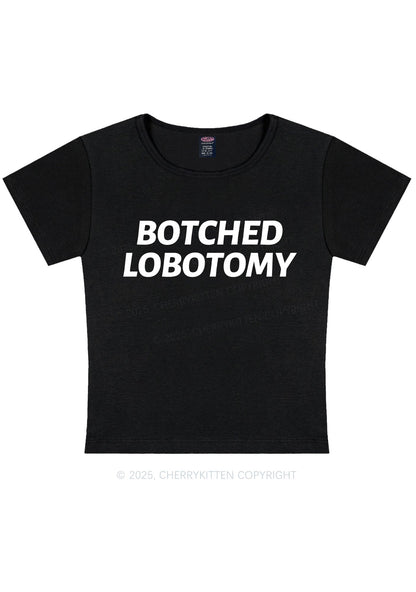 Botched Lobotomy Y2K Baby Tee Cherrykitten