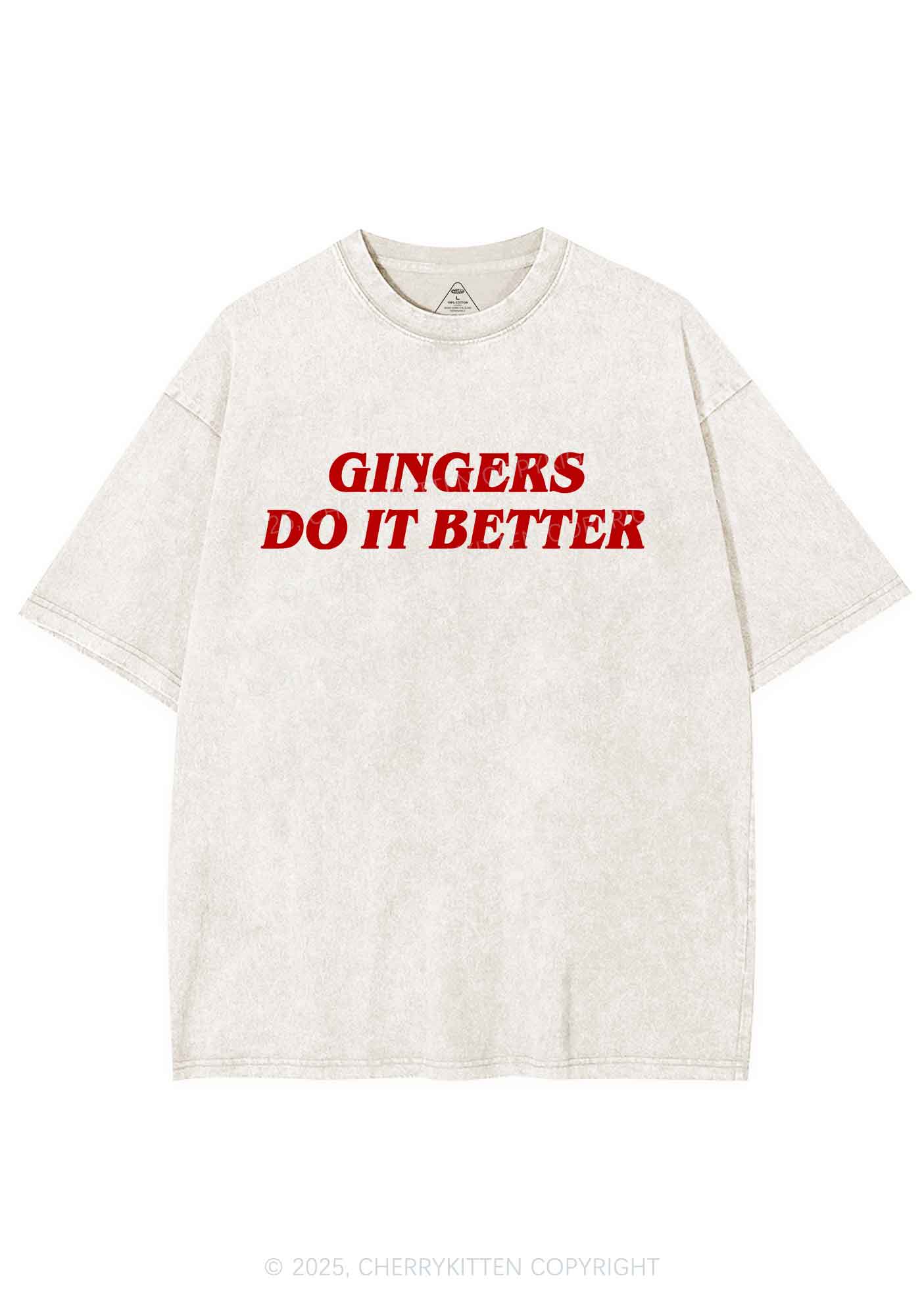 Gingers Do It Better Y2K Shirts Washed Tee Cherrykitten