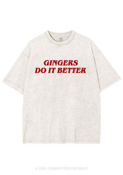 Gingers Do It Better Y2K Shirts Washed Tee Cherrykitten