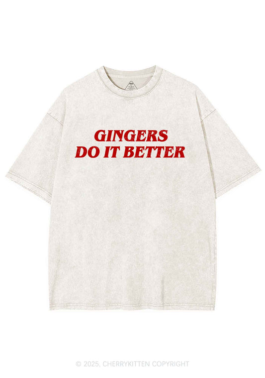 Gingers Do It Better Y2K Shirts Washed Tee Cherrykitten