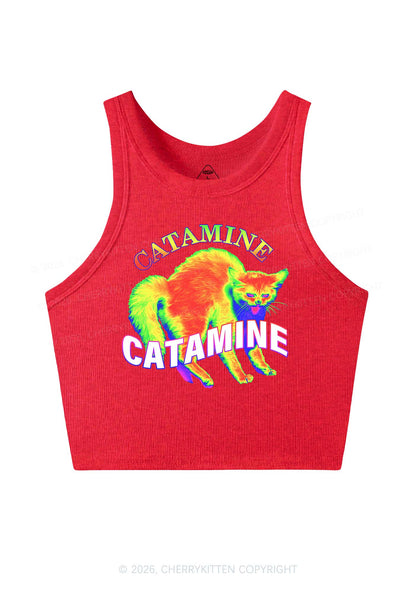 Thermal Cat Y2K Crop Tank Top Cherrykitten