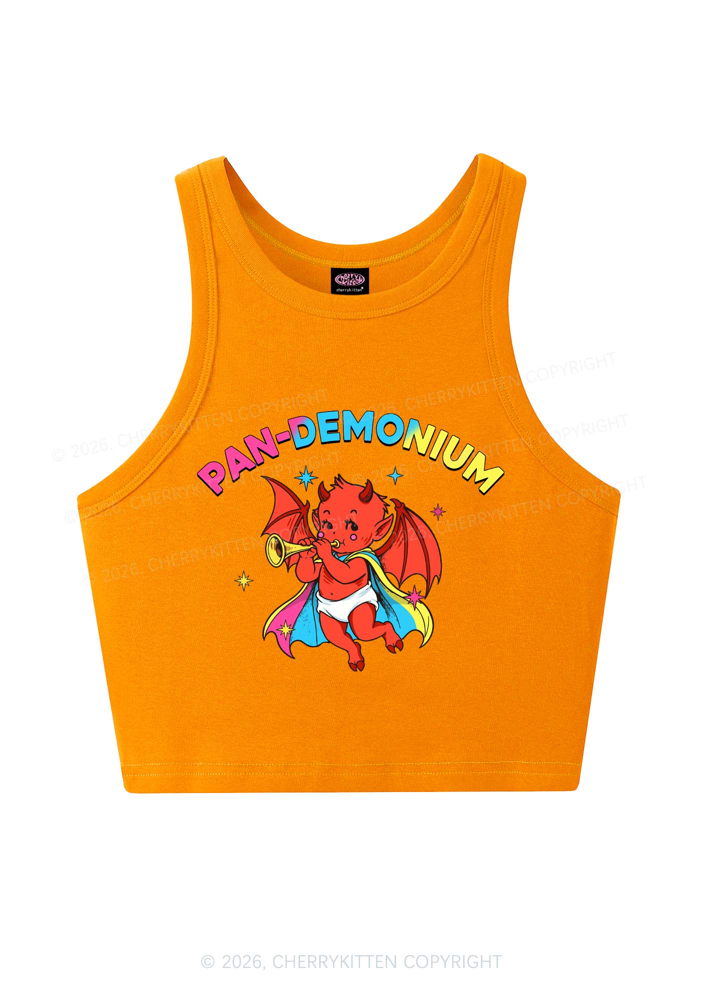 Pandemonium Pride Y2K Crop Tank Top Cherrykitten
