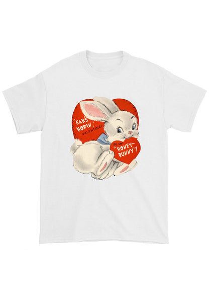 Ears Hopin Valentine Be My Honey Bunny Chunky Shirt