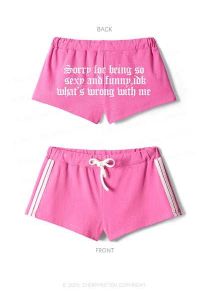 Sorry For Being So Funny Y2K Drawstring Mini Shorts Cherrykitten