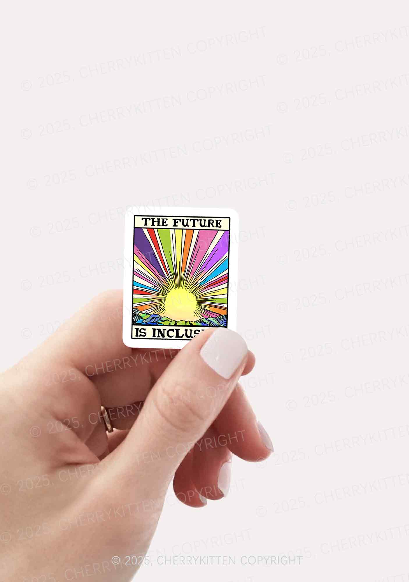 The Future Is Inclusive Pride 1Pc Y2K Sticker Cherrykitten