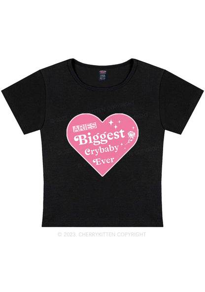Curvy Aries Biggest Crybaby Ever Y2K Baby Tee Cherrykitten