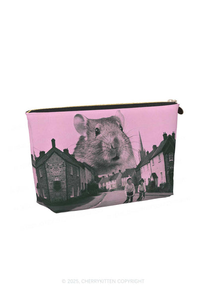 Rat Street Y2K Leather Makeup Bag Cherrykitten