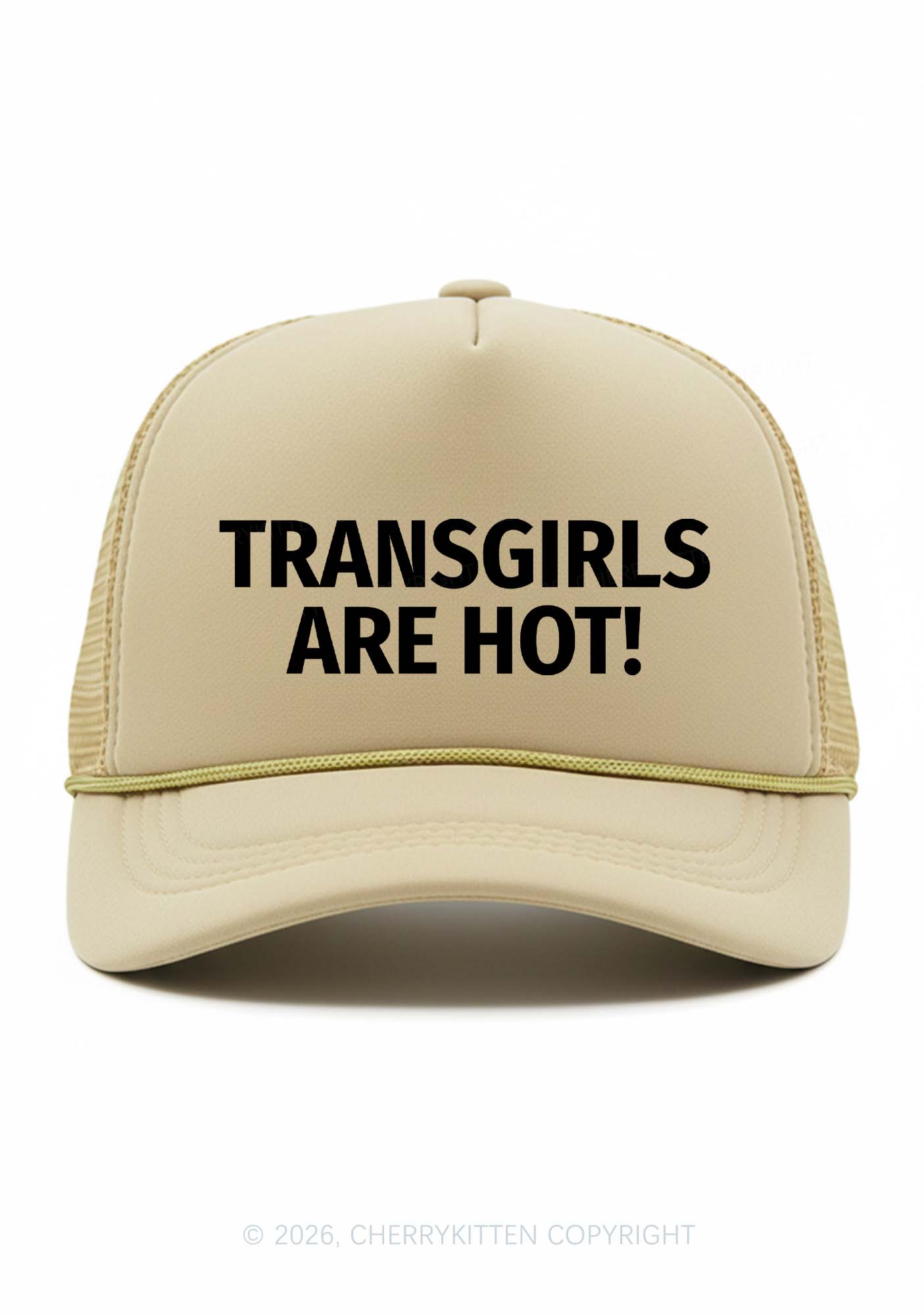 Transgirls Are Hot Pride Y2K Trucker Hat Cherrykitten