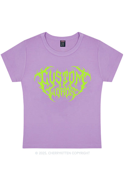 Custom Punk Words Y2K Baby Tee Cherrykitten