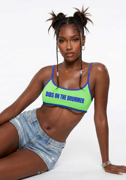 Dibs On The Drummer Y2K Super Crop Cami Cherrykitten