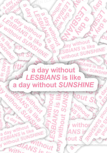 Lesbians Sunshine Pride 1Pc Y2K Sticker Cherrykitten