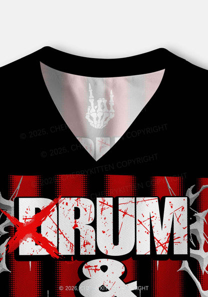 Drum And Bass Y2K Crop Sport Jersey Shirts Cherrykitten