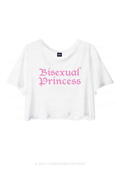 Bisexual Princess Pride Y2K Sheer Crop Tee Cherrykitten