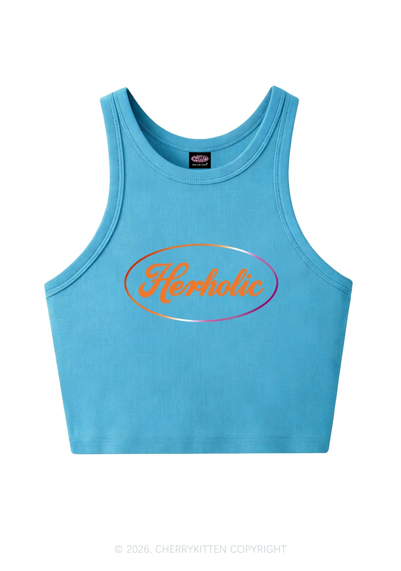 Herholic Lesbian Pride Y2K Crop Tank Top Cherrykitten